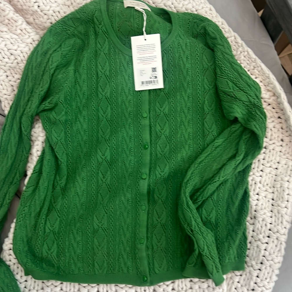 Sezane Ruben Cardigan Green - never worn!!